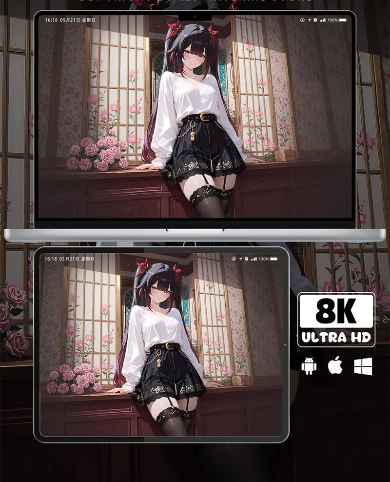 星穹铁道花火窗边玫瑰二次元游戏美少女8K壁纸（共7张图片) 第2张